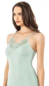 Kota Bayan Modal Dantelli V Yaka İp Askılı Atlet 6605 - Resim 4