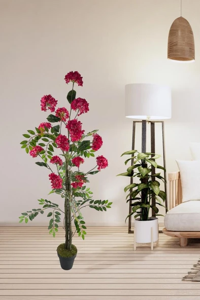 Nettenevime Yapay Ağaç Ortanca Ağacı 140CM Doğal Görünümlü 5dallı - 6