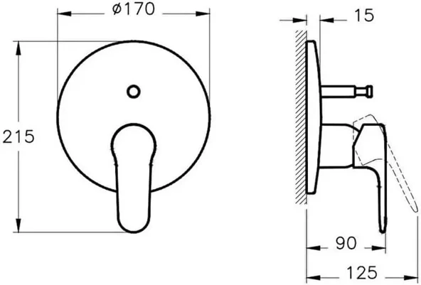 VitrA Root A4272736 Round Ankastre Banyo Bataryası, Sıva Üstü Grubu, Mat Siyah - 2