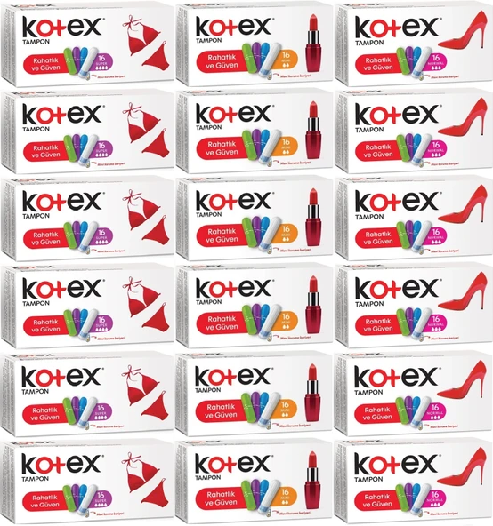 Kotex Tampon Süper - Mini - Normal 288 Li Karma Set (18PK*16)