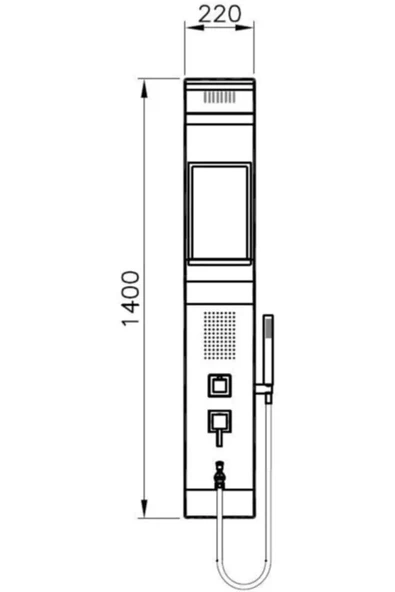 VitrA Take A45809 Masajlı Duş Sistemi, Siyah - 2