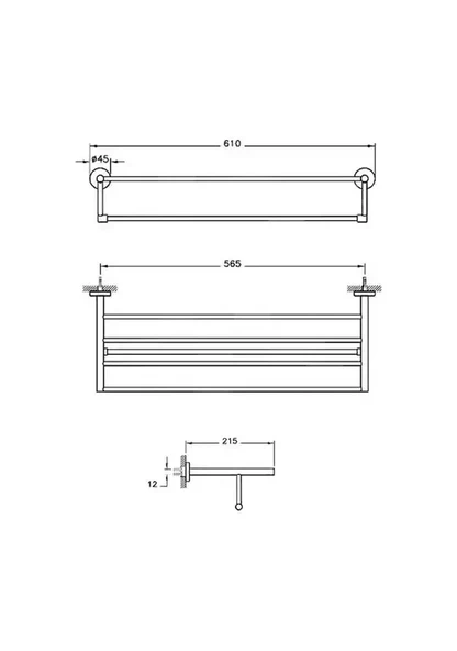 Vitra Arkitekta A44340 Havlu Rafı - 2
