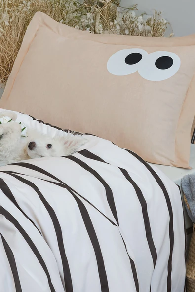 Upstyle Junior Nevresim Seti Tek Kişilik Funny Kahve - 3