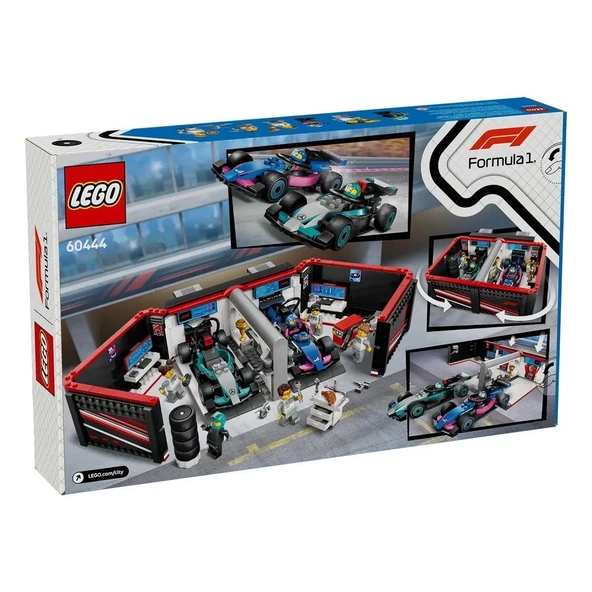 60444 Lego City F1 Garajı ve Mercedes-AMG ve Alpine Arabaları 678 parça +7 yaş - 7