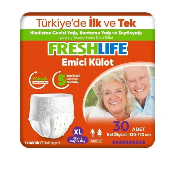 Freshlife Emici Külot Ekstra Büyük Boy XL 30'lu Hasta Bezi - 1