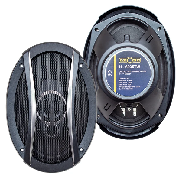 LEONE HR-6935TW 1250 WATT 6X9 KAPAKLI OVAL PLASTİK ÇERÇEVELİ HOPARLÖR (ÇİFTLİ TAKIM FİYAT) - 3