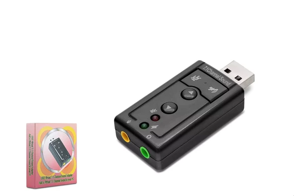 HADRON HDX-5255 USB SES KARTI 7.1 SİYAH (D-32) ürün görseli 1