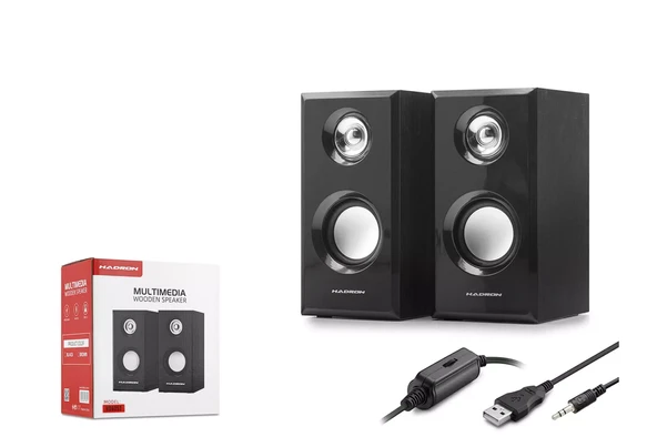 HADRON HD-6052 BİLGİSAYAR HOPARLÖRÜ 1.1 7.5*9.4*14.8CM SİYAH