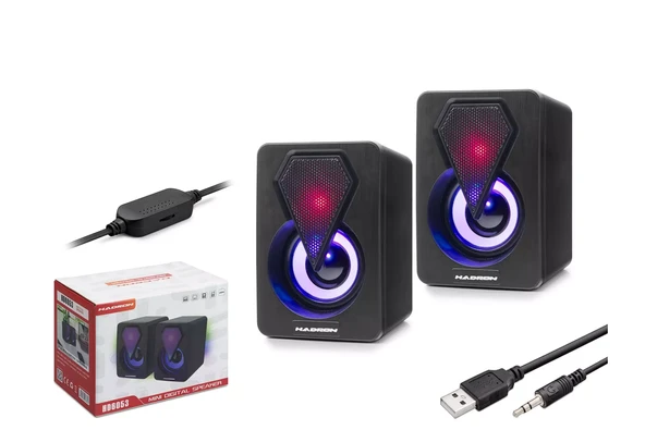HADRON HD-6053 BİLGİSAYAR HOPARLÖRÜ 1.1 LEDLİ SİYAH