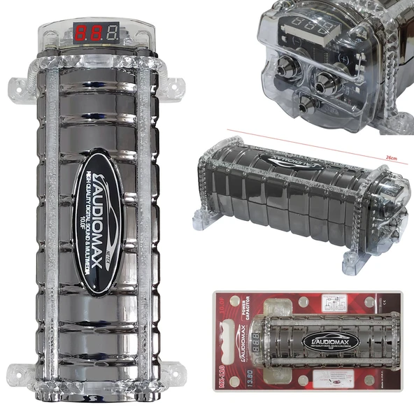 Kapasitör 12/24v 10.0F Farad Dijital AUDIOMAX MX-110 ürün görseli