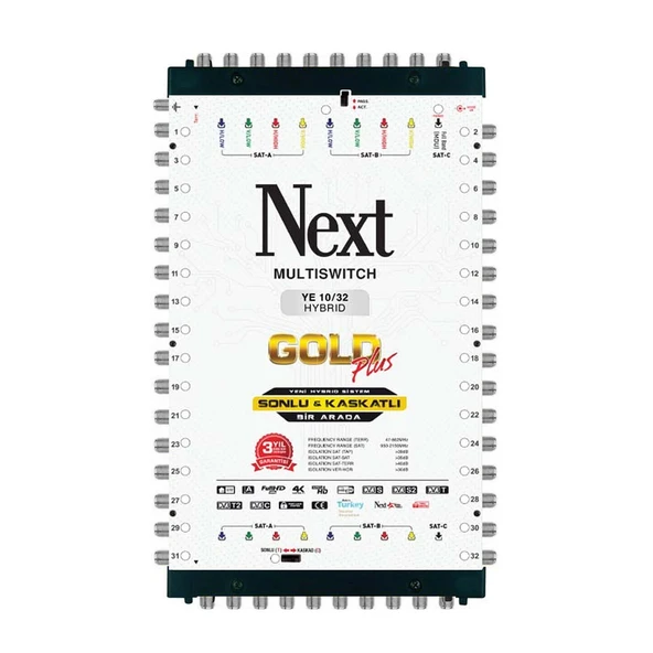 NEXT Sonlu Kaskatlı Uydu Santral 10/32 Multiswitch Hibrit