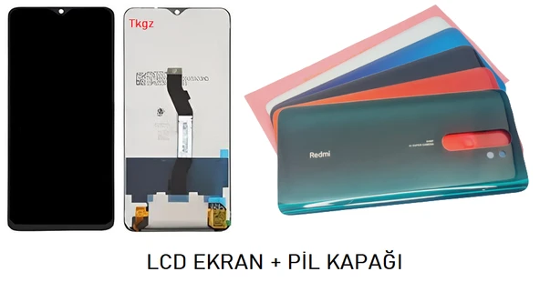 Xiaomi Redmi NOTE 8 Pro LCD Ekran + Arka Kapak SİYAH