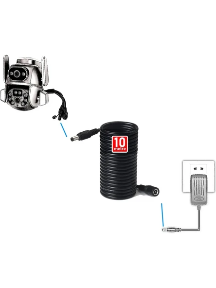 MPIA HEXC10 Power Uzatma Kablosu 10 metre AWG20 Kamera, Wifi Kamera, Modem, Kayıt Cihazı 12V DC Uzatma - 5