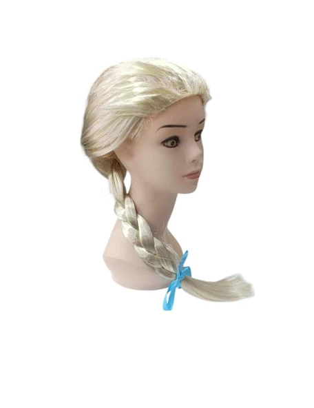 Nessiworld Platin Altın Dore Renk Karlar Ülkesi Elsa Frozen Peruğu Çocuk Boy - 3