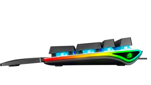 GAMEBOOSTER GB-G908R Q USB Bolt Rainbow Aydınlatmalı Siyah Red Switch Mekanik Bileklikli - 2
