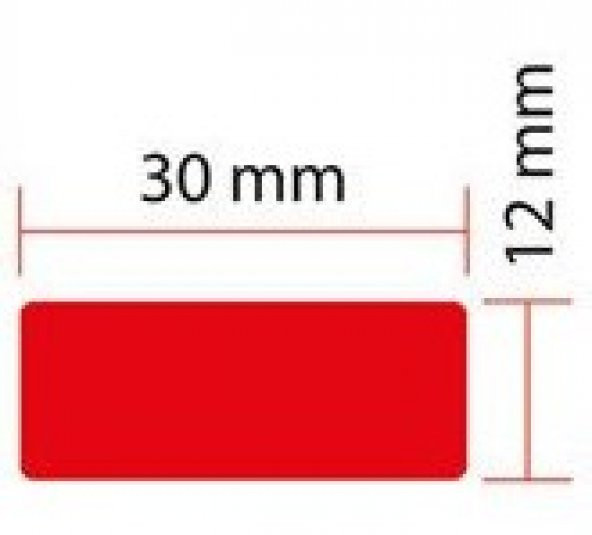 Tanex OFC-107 5 li Floresan Kırmızı Ofis Etiketi - 2