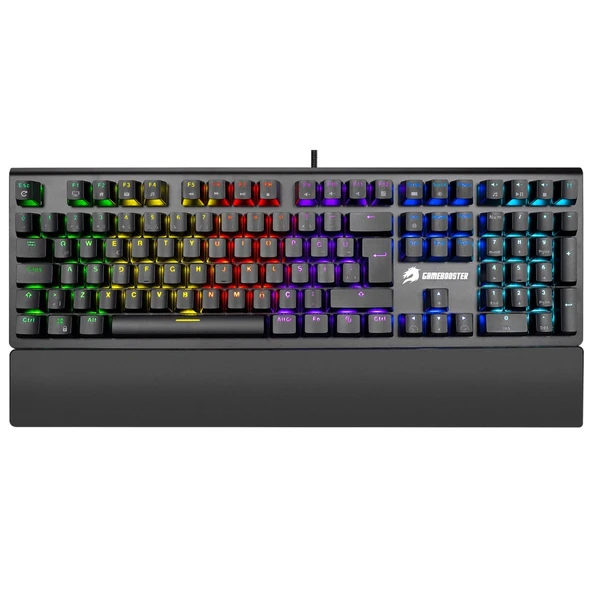 GAMEBOOSTER GB-G908R Q USB Bolt Rainbow Aydınlatmalı Siyah Red Switch Mekanik Bileklikli - 3