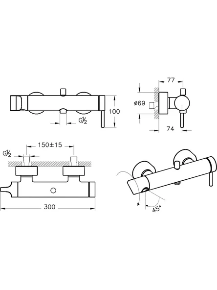VitrA Origin A4261926 Banyo Bataryası, Bakır - 3