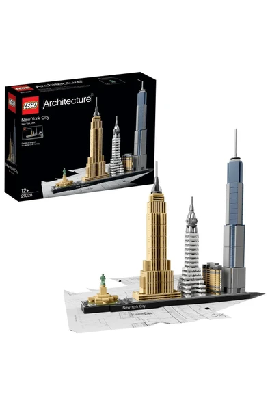 Gkcx Architecture New York City 21028 - Yetişkinler için Koleksiyonluk Yapım Seti (598 Parça) Ne