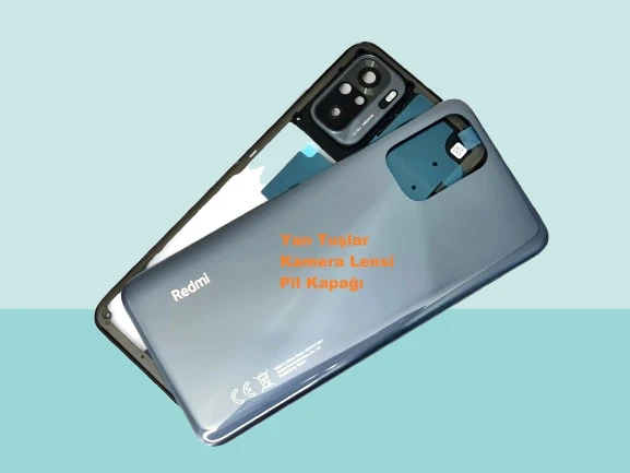 Xiaomi Redmi NOTE 10 (4G) Uyumlu FULL KASA Arka Kapak Batarya Kapağı - SİYAH
