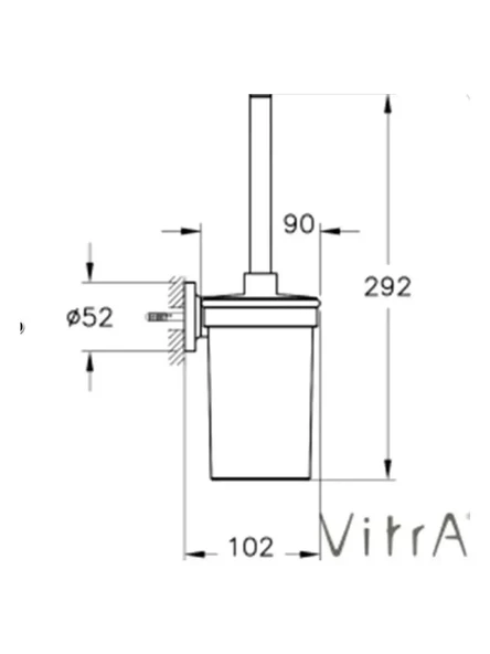 VitrA Ilia A44201 Tuvalet Fırçalığı, Krom - 3
