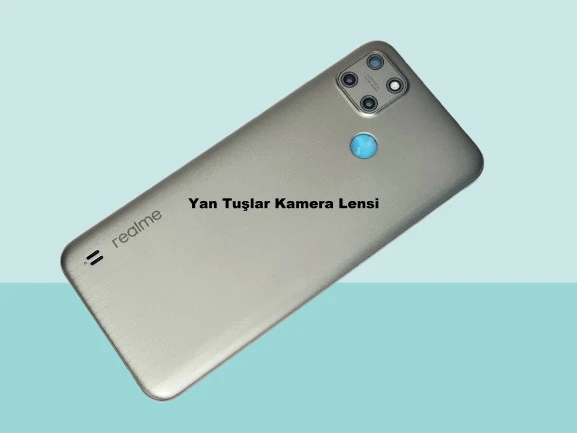 Oppo C25Y Uyumlu FULL KASA Arka Kapak Batarya Kapağı - FÜME