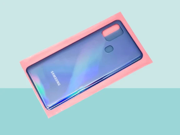 Samsung Galaxy A21S A217 Uyumlu Arka Kapak Batarya Kapağı - MAVİ