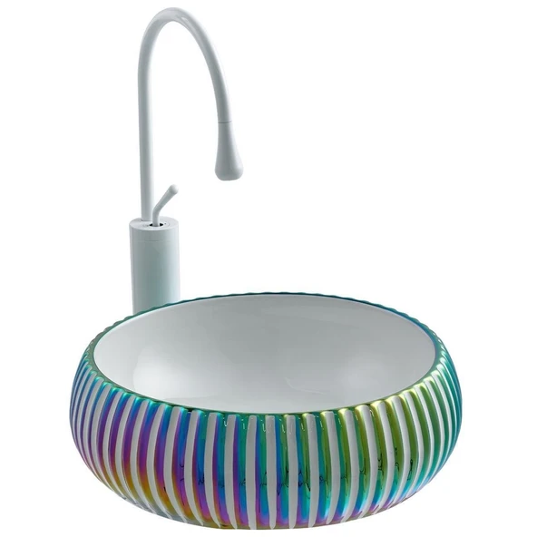 LENA TEZGAHÜSTÜ LAVABO (KARIŞIK RENK) E-4161M