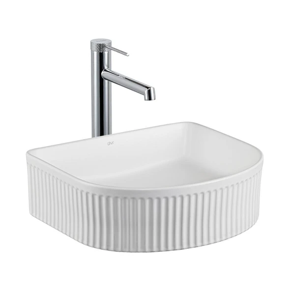 LENA TEZGAHÜSTÜ LAVABO (MAT BEYAZ) E-W1005MB