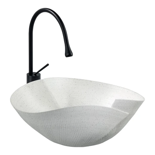 LENA TEZGAHÜSTÜ LAVABO (MAT BEYAZ) EY-9101