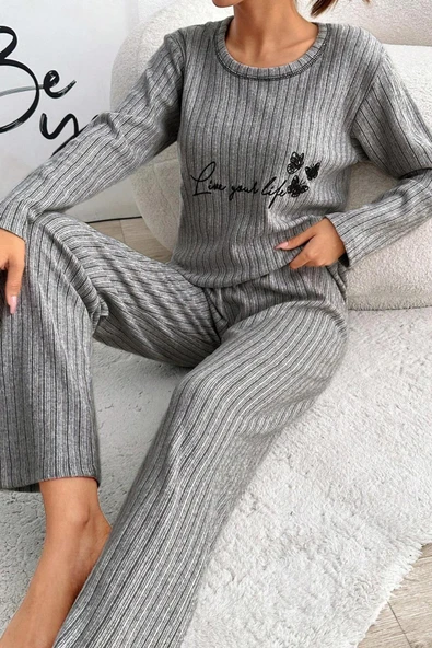 Zhlbutik Genç Baskılı İ̇nterlok Pijama Takımı - 5