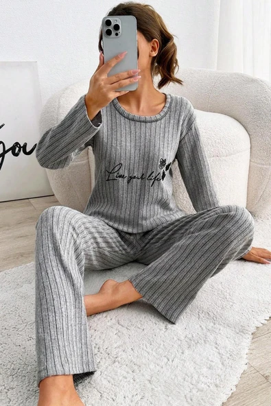 Zhlbutik Genç Baskılı İ̇nterlok Pijama Takımı - 2
