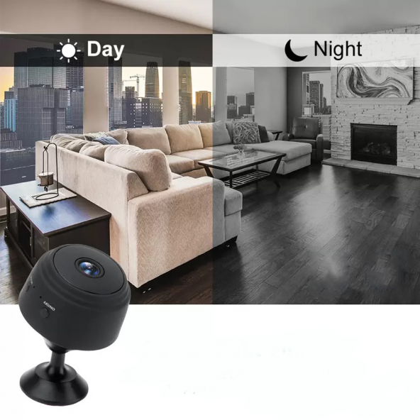 A9 GERÇEK FULLHD 1080p Mini Wifi Kamera Gece Görüşlü Hareket Sensörlü HUAWEI HISILICON - 4