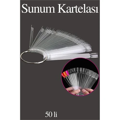 Takma Tırnak Sunum Kartelası ŞEFFAF