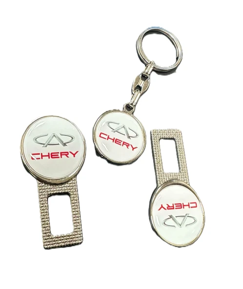 Chery Omada 5 Tiggo 7 Tiggo 8 Uyumlu İkaz Ses Metal Toka 2 Adet Anahtarlık 1 adet - Resim 3