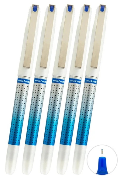 Mavi Pilot Kalem 5 Adet Uniball Eye Needle 0.7 mm İğne Uçlu Pilot Kalem Ub-187S İğne Uçlu Likit Mürekkep Jel Kalem