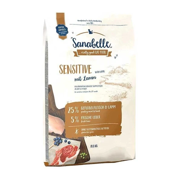Sanabelle Sensitive Kuzu Etli Yetişkin Kedi Maması 10kg
