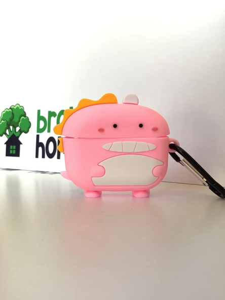 Brokoli Home Airpods Pro-Pro 2.nesil uyumlu 3d Kopçalı Kulaklık Kılıfı Sevimli Dinazor - 3
