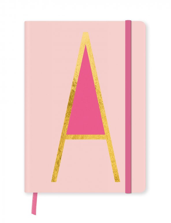 Fabooks Monogram Harf Baskılı Defter: A