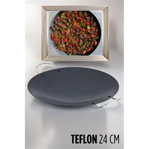 Teflon Kavurma Tavası Gözleme Et Sote 24 CM