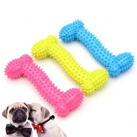 Tiny Kemik Oyuncağı Tırtıklı Yüzey Küçük Kemik Plastik Köpek Oyuncağı - 4