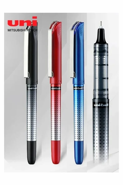 Yeşil Pilot Kalem 3 Adet Uniball Eye Needle 0.5 mm İğne Uçlu Pilot Kalem Ub-185 S İğne Uçlu Likit Mürekkepli Jel Kalem - 3