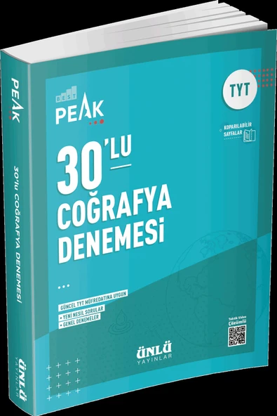 Tyt Coğrafya Best Peak 30 lu Denemesi Ünlü Yayıncılık