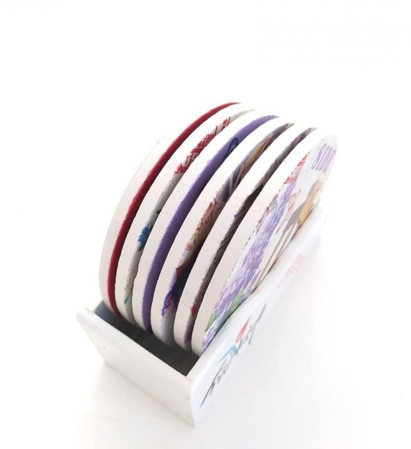 Ahşap 6lı Kupa Bardak Altlığı - 5