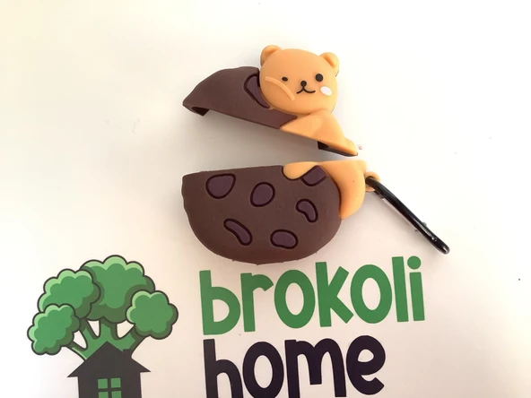 Brokoli Home Airpods Pro-Pro 2.nesil uyumlu 3d Kopçalı Kulaklık Kılıfı Cookie - 2