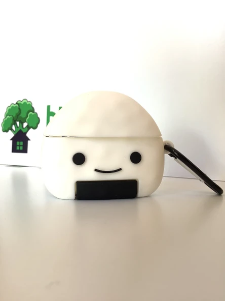 Brokoli Home Airpods 3.nesil uyumlu 3d Kopçalı Kulaklık Kılıfı Beyaz Gülen Surat - 3