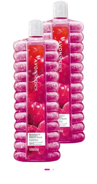 Avon Senses Raspberry Delight Ahududu ve Frenk Üzümü Kokulu Banyo Köpüğü 1 Lt. İkili Set - 2