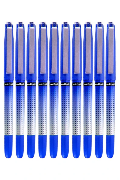 Mavi Pilot Kalem 10 Adet Uniball Eye Needle 0.5 mm İğne Uçlu Pilot Kalem Ub-185 S İğne Uçlu Likit Mürekkep Jel Kalem