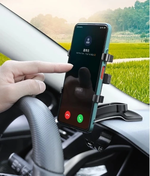 Pratik Araba Gösterge Üstüne Takılan 360 Oynar Başlıklı Telefon Tutucu - 2