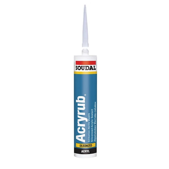 Soudal Silikonize Mastik Yapıştırıcı Gri Renk 500gr Duşakabin Pencere Derz Su Geçirmez Boyanabilir - 3